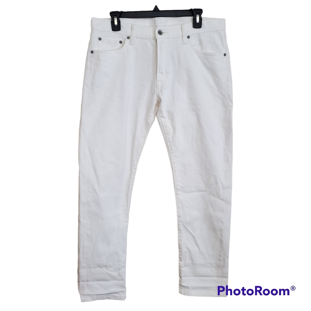 UNIQLO JEANS White Skinny Tapered Low Rise Size 33X34
